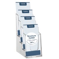 EUROPEL Porte-brochures, 1/3 A4 portrait, transparent