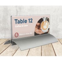 EUROPEL Tisch-Namenschild, 105 x 297 mm, Aluminiumsockel