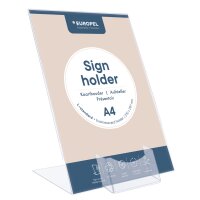 EUROPEL Tischaufsteller Acrylic, 90 x 60 mm, schräg