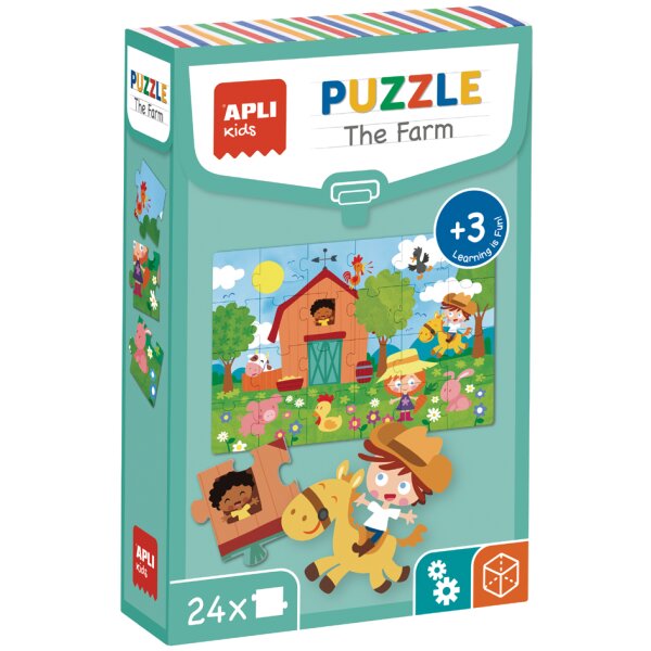 APLI kids Puzzle &eacute;ducatif The Farm, 24 pi&egrave;ces
