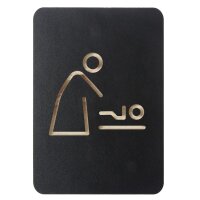 EUROPEL Pictogramme WC hommes & femmes, noir