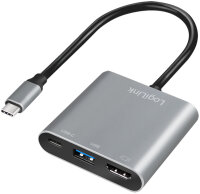 LogiLink Câble adaptateur USB 3.2 Gen 1, gris/noir