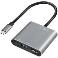 LogiLink Câble adaptateur USB 3.2 Gen 1, gris/noir