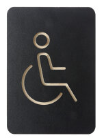 EUROPEL Pictogramme WC handicapés, noir