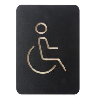 EUROPEL Pictogramme WC handicapés, noir