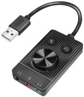LogiLink Adaptateur audio USB 2.0 avec réglage...
