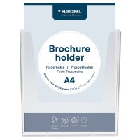EUROPEL Porte-brochures mural, A4 portrait, transparent