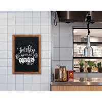 EUROPEL Kreidetafel mit Holzrahmen, 500 x 700 mm, schwarz