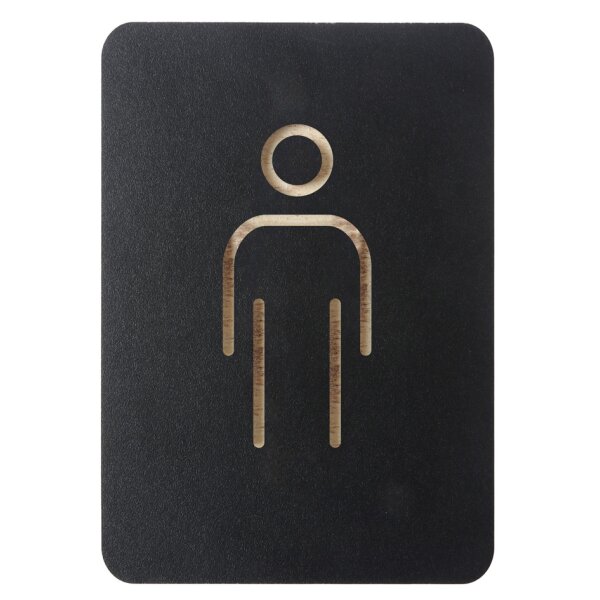 EUROPEL Pictogramme WC hommes, noir