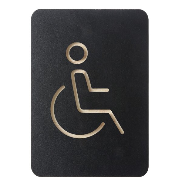 EUROPEL Pictogramme WC hommes, noir