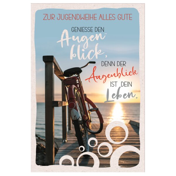 SUSY CARD Jugendweihekarte "Fahrrad-Steg"