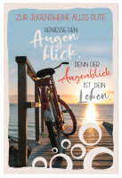 SUSY CARD Grusskarte Jugendweihe "Fahrrad-Steg"