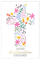 SUSY CARD Konfirmationskarte "Blütenkreuz"