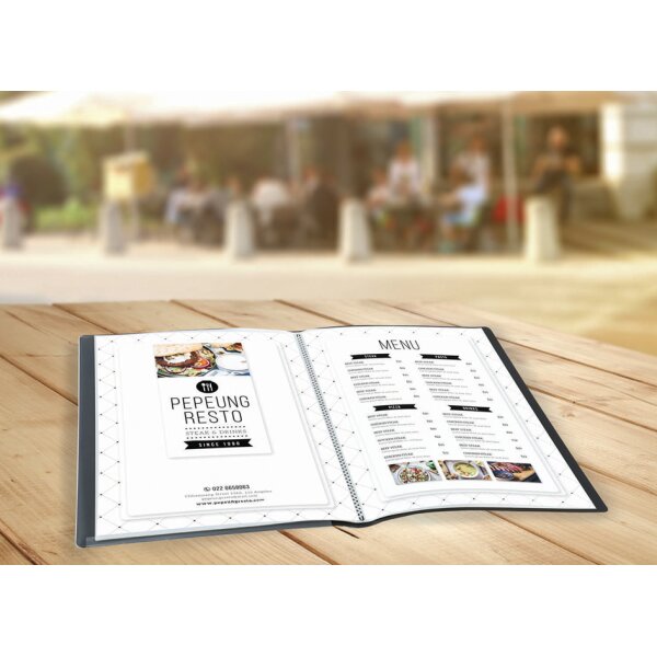 EUROPEL Sichtbuch, DIN A4, 10 Hüllen, anthrazit