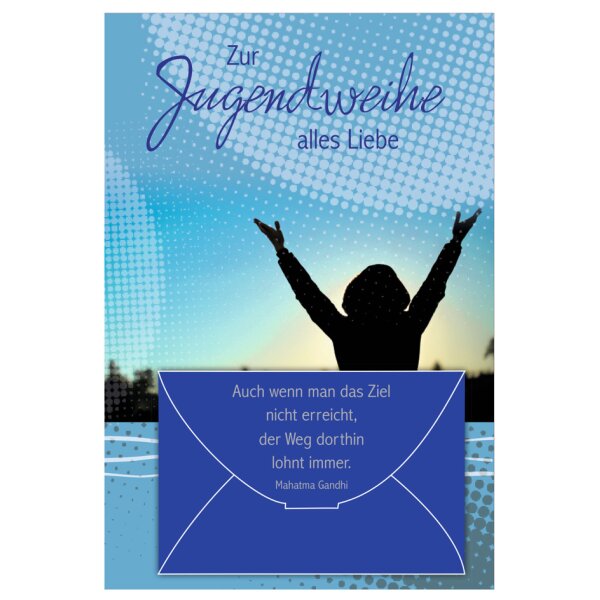 SUSY CARD Geldscheinkarte Jugendweihe "Jubelnde Hände"