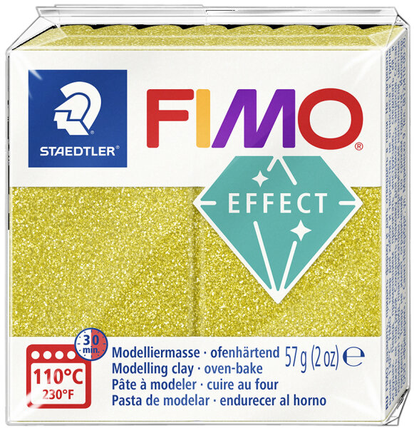 FIMO EFFECT Modelliermasse, ofenhärtend, gold-glitter, 57 g