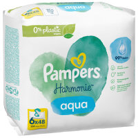 Pampers Harmonie Feuchttücher aqua, 6er Pack