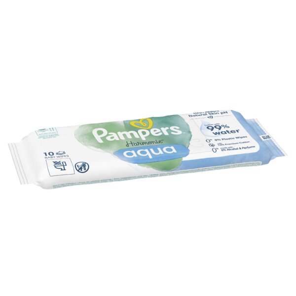 Pampers Lingette humide Harmonie aqua, pack de 3
