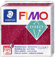 FIMO Pâte à modeler EFFECT GALAXY, rouge, 57 g