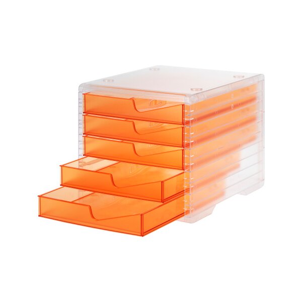 STYRO Styroswingbox light 275-8430.241 transp./apricot 5 Schubladen