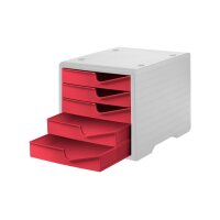 STYRO Styroswingbox 275-8430.228 grau/cranberry 5 Schubladen