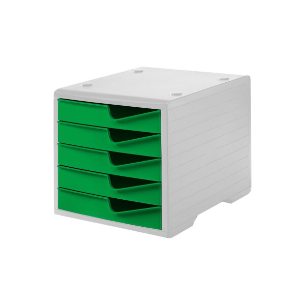 STYRO Styroswingbox 275-8430.518 grau/gecko 5 Schubladen