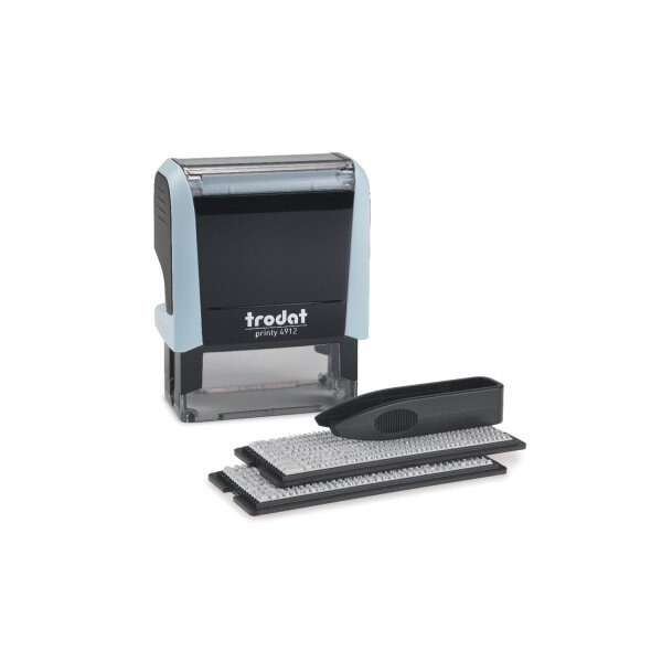 TRODAT Printy 4912 Typo 4 Zeilen Text 180857 pastellblau