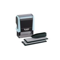 TRODAT Printy 4912 Typo 4 lignes text 180857 bleu pastel