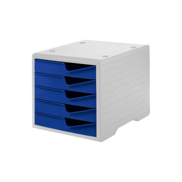 STYRO Styroswingbox 275-8430.352 blau/grau 5 Schubladen
