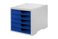 STYRO Styroswingbox 275-8430.352 blau grau 5 Schubladen