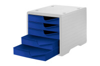 STYRO Styroswingbox 275-8430.352 blau grau 5 Schubladen