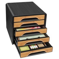 CEP Schubladenbox Smoove Silva, 5 Schübe, schwarz...