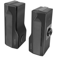 LogiLink Barre de son lumineuse mobile, noir