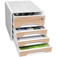 CEP Bloc de classement Smoove SECURE Silva, 4 tiroirs, blanc