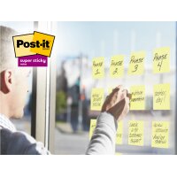 Post-it Haftnotizen super sticky notes, 47,6 x 47,6 mm, 8+4