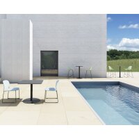 PAPERFLOW Gartentisch CROSS, (B)600 x (T)600 mm, grau