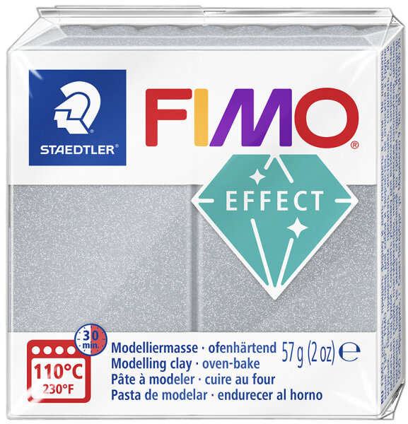 FIMO EFFECT Modelliermasse, silber-metallic, 57 g
