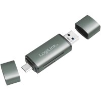 LogiLink USB 3.2 Gen1 Card Reader, SD Micro SD, alu