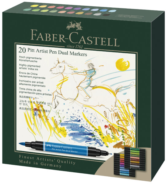 FABER-CASTELL Tuschestift PITT artist pen Dual Marker, 20er