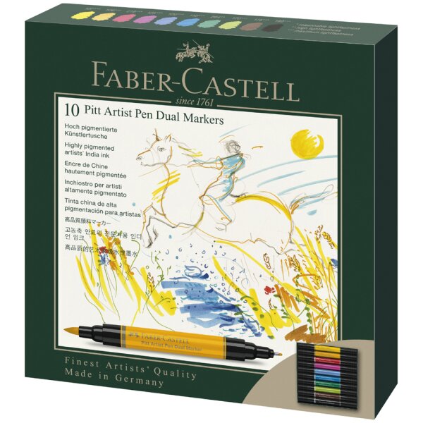 FABER-CASTELL Feutre PITT artist pen Dual Marker, étui de 20