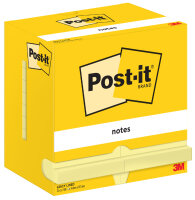 Post-it Haftnotizen Notes, 127 x 76 mm, liniert, gelb