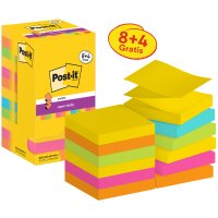 Post-it Haftnotizen super sticky z-notes Haftnotizen, 8+4