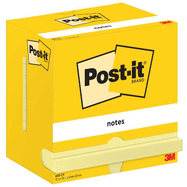 Post-it Haftnotizen notes, 51 x 76 mm, gelb