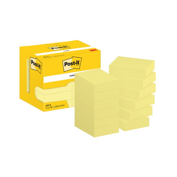 Post-it Haftnotizen notes, 51 x 76 mm, gelb