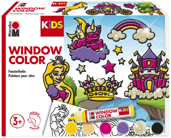 Marabu KiDS Window Color-Set "Prinzessin", 6 x 25 ml