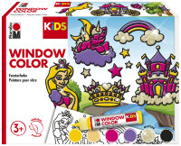 Marabu KiDS Kit Window Color Princesses, 6 x 25 ml