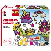 Marabu KiDS Kit Window Color Princesse, 6 x 25 ml