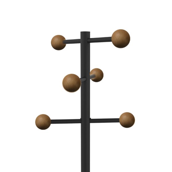 UNiLUX Portemanteau WELCOME WOOD, 6 crochets, noir