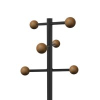 UNiLUX Portemanteau WELCOME WOOD, 6 crochets, noir