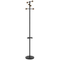 UNiLUX Portemanteau WELCOME WOOD, 6 crochets, noir